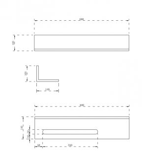 Полочка для ванной комнаты ABBER Stein AS1655 с полотенцедержателем 60см белый